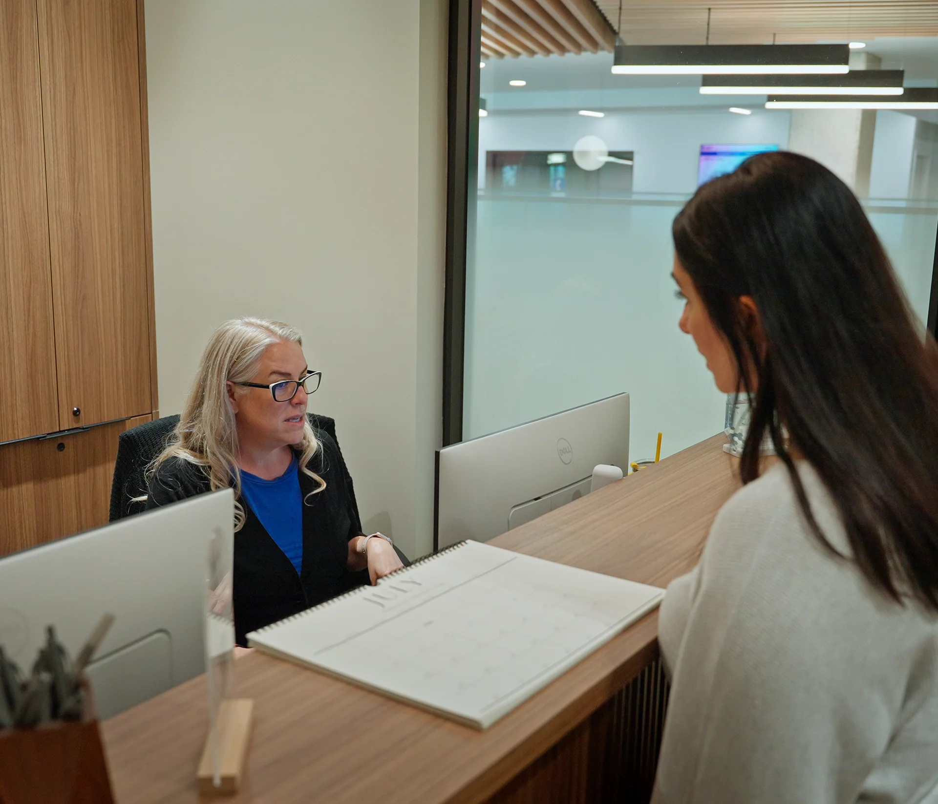 The front desk at Arch Dental in Mill Woods, Edmonton